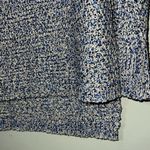 Peck & Peck  women’s size small pullover hi low long sleeve blue gold metallic Photo 1