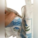 White Floral Tote Bag Eco Friendly Reusable Photo 4
