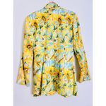 Cache Vintage  Hawaiian Floral Single Button Blazer Jacket 2 Yellow Tropical Photo 2