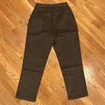 New Lumiere Chocolate Brown and Navy Blue Pinstriped Dress Pants Photo 8