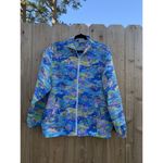 Vintage Napa Valley Track Jacket Large 90s‎ Beach Fish Vacation Nautical Blue Photo 1