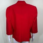 R&K Originals Vintage Cropped Red Power Blazer Size 12 Photo 4