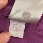 NYDJ  Purple Eggplant Ankle Jeans Zipper Hem Spring Riding Pants Preppy Size 6 Photo 7