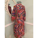 Vilagallo Abstract DRESS Women Size 44 Long Slv Pockets Career Church Size L Photo 4