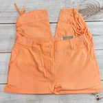Chico's Chico’s Collection Melon Peach Capris Ruched Hem The Ultimate Fit Cool Cotton Photo 1