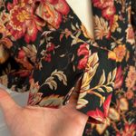 Talbots Women’s Sz 10 Black Orange Red Autumn Floral Button Jacket Blazer Coat Photo 9