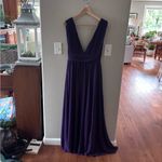 Love by Design Purple Deep V Maxi Dress Photo 3