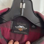 Harley Davidson  Red and Gray Plaid Button Up Snap Women’s Flannel Size 2XL Photo 7