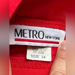 METRO NEW YORK Red Vintage 1990’s Front Layered Belted Skirt Sz 14. Photo 6
