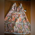 Adrianna Papell Jacquard Floral Print V Neck Sleeveless A Line Dress, 20W, NWT Photo 5