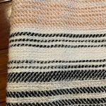 Loft Pink Grey Stripe Tweed Skirt Fringed Photo 2
