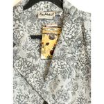 Women's Silvery Floral Brocade Blazer Jacket Size XL Elegant Holiday Corporate Gray Photo 9
