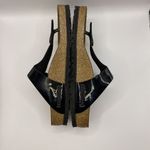 Birkenstock ‎ Black Faux Patent Leather Gizeh Sandals Made in Germany Sz EU 37 W6 Photo 7