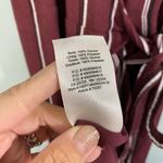 Aritzia Wilfred Free Maroon Red Striped Short Sleeve Jesse Wrap Dress Size XS Photo 5
