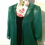 Boutique NEW Kelly Green Sheer Kimono Beach Coverup Swim  Photo 4