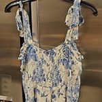 Reformation ππ The Nikita Dress ~ Pompadour Blue Floral Bird Print 10 NWOT Photo 14