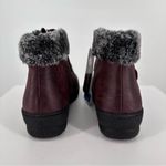 Wanderlust Perth Womens Faux Leather Faux Fur Lined Ankle Boots size 8 Burgundy Red Photo 5