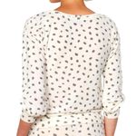 Tart Collections Cybil Cheetah Print Ribbed Sweater Cheetah Dot M White Size M Photo 3