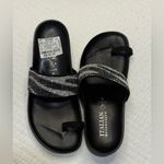Italian Shoemakers 🏷️✨NWT  - Rhinestone Slide Sandals – Size 7 - Made in Italy Photo 2