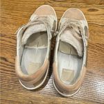 Dolce Vita Zina Plush Sneakers Natural Linen Leather | Size 8 White Photo 5