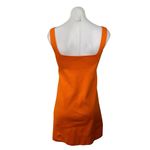 ZARA  Women's Orange Knit Sleeveless Square Neck Mini A-Line Tank Dress Size S Photo 2
