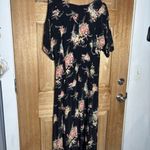 Karen Kane vintage women’s Black Floral Maxi Dress size 12 Photo 3