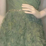 Say Yes To The Prom  Juniors 3D Rosettes Skirt Shirred -Top Gown Prom Dress. Photo 12