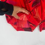 A New Day Cropped Pants Womens Large Red Orange Floral Print High Rise Wide Leg Photo 4