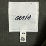 Aerie  Green Ribbed Corduroy Zip Up‎ Women's Cropped Jacket Size Medium Photo 2