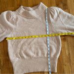 Free People 3/4 Sleeve Mock Neck Sweater Pale Pink Small Photo 5