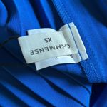Royal Blue Square Neck Pleated Dress XS new Photo 5