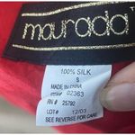 Rebecca Malone Maurada Women's Red Silk Short Sleeve Blouse Size S Casual Photo 3