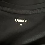 Quince Scoop Neck Tee M Cotton Modal Black Minimalist Wrinkle Resistant Basic Photo 6