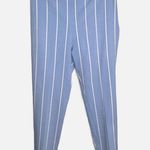 Forever 21 Womens Stretch Pinstripe Trousers Ankle Crop Treggings Sky Blue M NWOT Photo 0