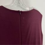Eileen Fisher  Casis Jumpsuit Lightweight Viscose Jersey Burgundy Wine Photo 6