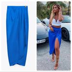 ZARA  Satin Effect Wrap Skirt Photo 1