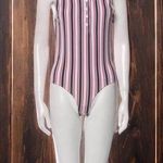 ANINE BING  Striped Bodysuit - Red White & Blue | XS Photo 0