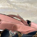 Gucci Vintage Chain Print Fabric Cross Strap Sandals Photo 11