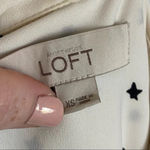 Loft  • Ivory Navy Star Print Button Up Blouse Photo 3