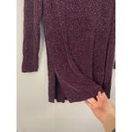 VTG Rabbit Designs Burgundy Sparkle Button Front Cardigan Tunic Petite Size 8 Purple Photo 6