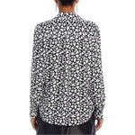 Rails Kathryn Button Up Shirt LN Black / White Heart Print Collared L/S Small Photo 3