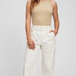 Gap Womens sz 16 Tall High Rise Pleated Wide Leg Khakis Chinos Off White Pants Photo 0