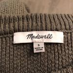 Madewell  olive dark green knit sweater layered Photo 3