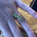 Arizona Peridot Sterling Silver Ring Size 6 Gold Photo 3