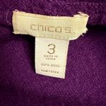 Chico's Chico’s 100% Wool Dramatic Drape Cardigan Wrap Sweater Purpleberry Womens XL/3 Photo 2