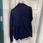 Dana Buchman Navy Microsuede Waterfall Open Jacket Photo 1