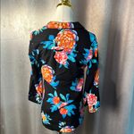 Maeve Anthropologie  Womens Woodland Walk Top  Black Floral Button Up.  order(58) Photo 9