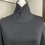 Calia by Carrie Underwood Funnel Neck Top Size Large Black Long Sleeve Textured Photo 1