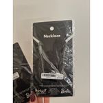 Barbie Classic Logo Necklace Earrings Womens Pink Glitter Heart Charm Spirit NEW Photo 2