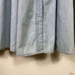 Vintage Schrader Light Wash Chambray Denim Ruffled A Line Dress Size 14 Blue Size L Photo 4